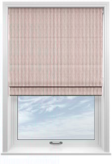 Emily Bond Oscar Stripe, Raspberry - Twist&Fit Roman Blind